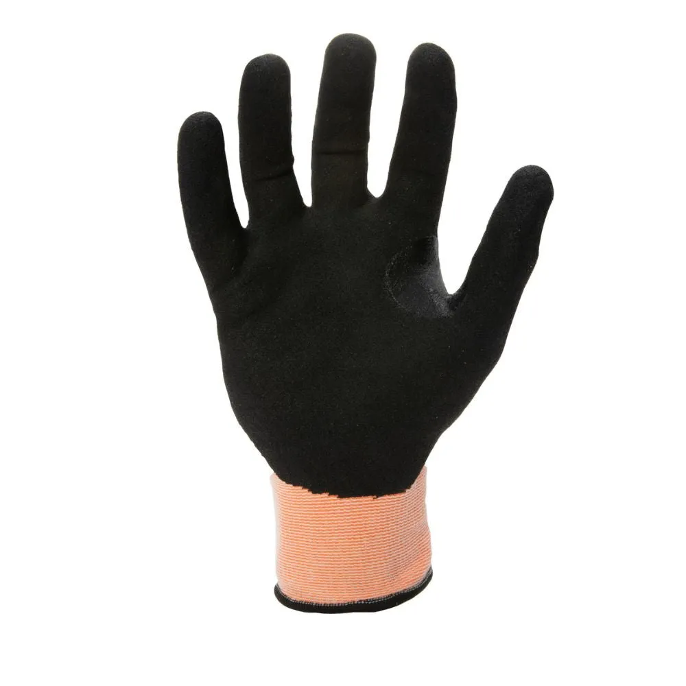 212 Performance AXA5-09-011 AX360 Seamless Foam Nitrile-dipped Cut Resistant Hi-Viz Gloves (EN Level E, ANSI A5), X-Large Orange