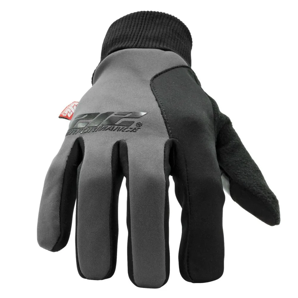 212 Performance TEJG-0609 Touchscreen Compatible Silicone Palm Economy Tundra Jogger Gloves, Medium Gray