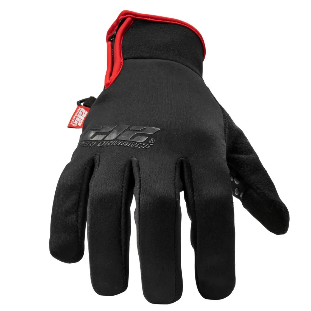 212 Performance TJG-0508 Silicone Palm Zipper Cuff Tundra Jogger Gloves, Small Black