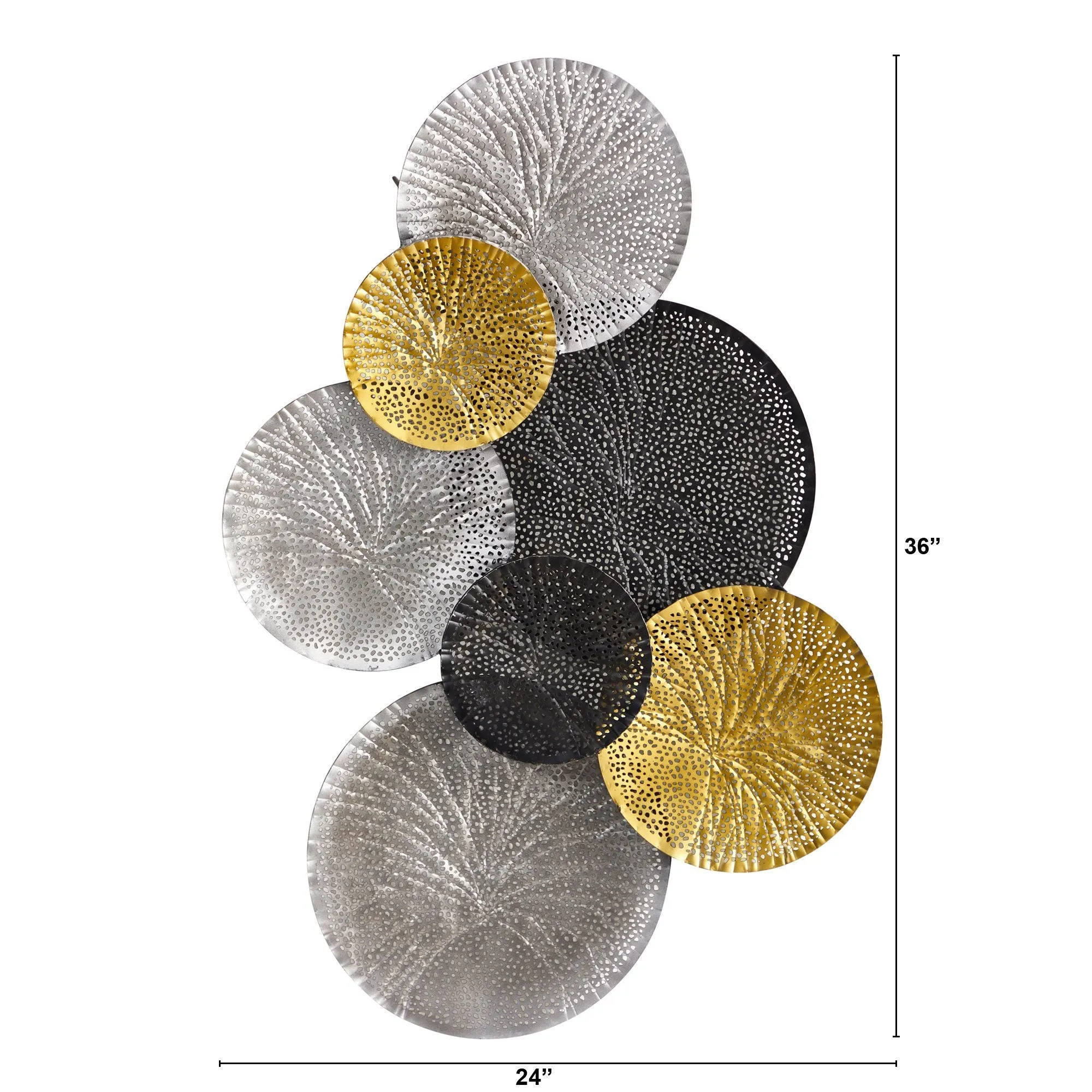 3’ x 2’ Layered Metal Wall Art Decor