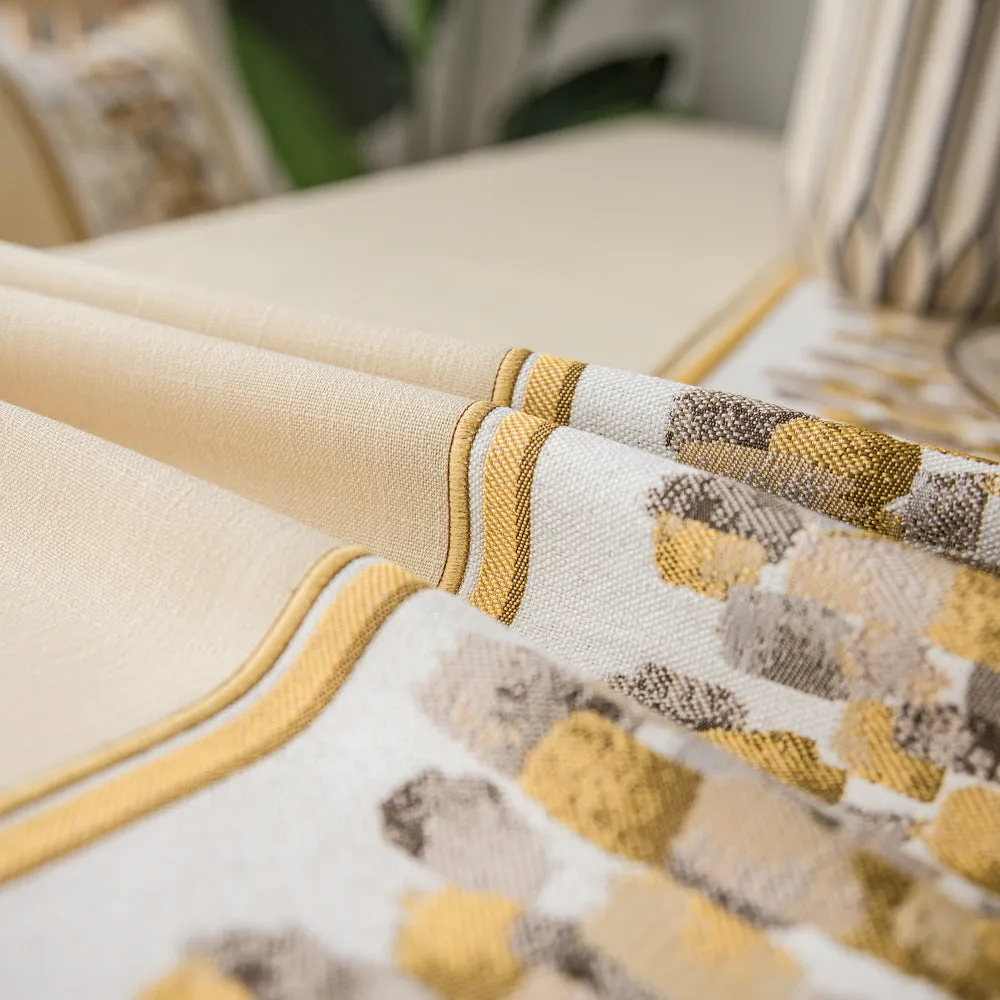 4-Color Waterproof Jacquard Tablecloth Solid Color Imitation Cotton Linen Plain Tablecloth