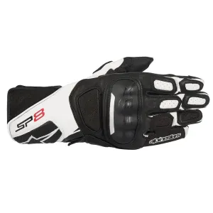 Alpinestars SP-8 V2 Leather Gloves - Black / White