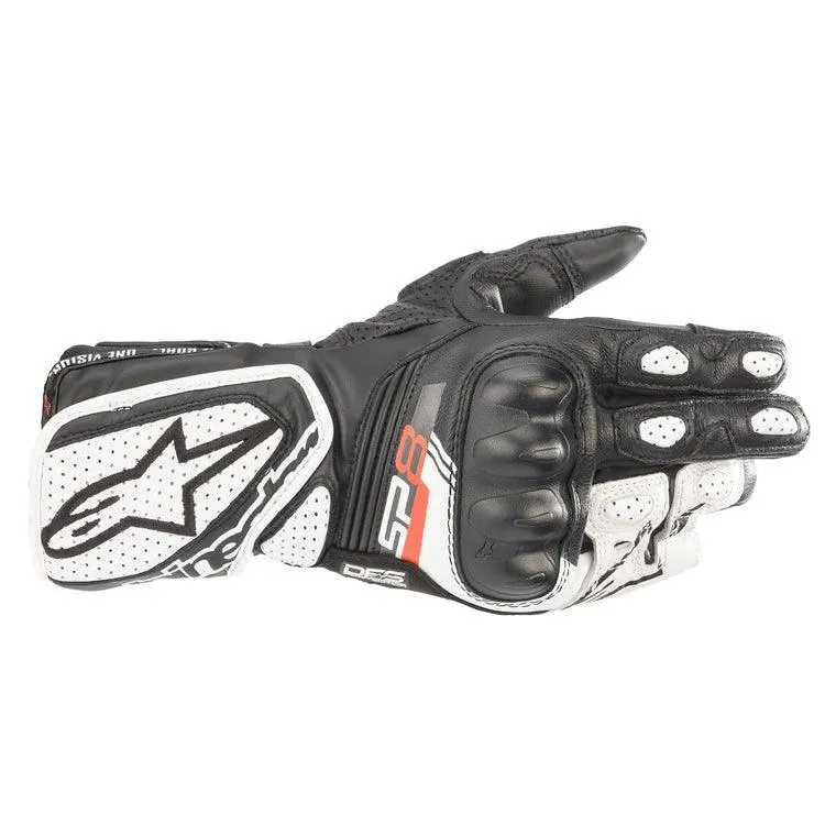 Alpinestars Stella Sp-8 V3 Gloves - Black/White - Size L - USED LIKE NEW