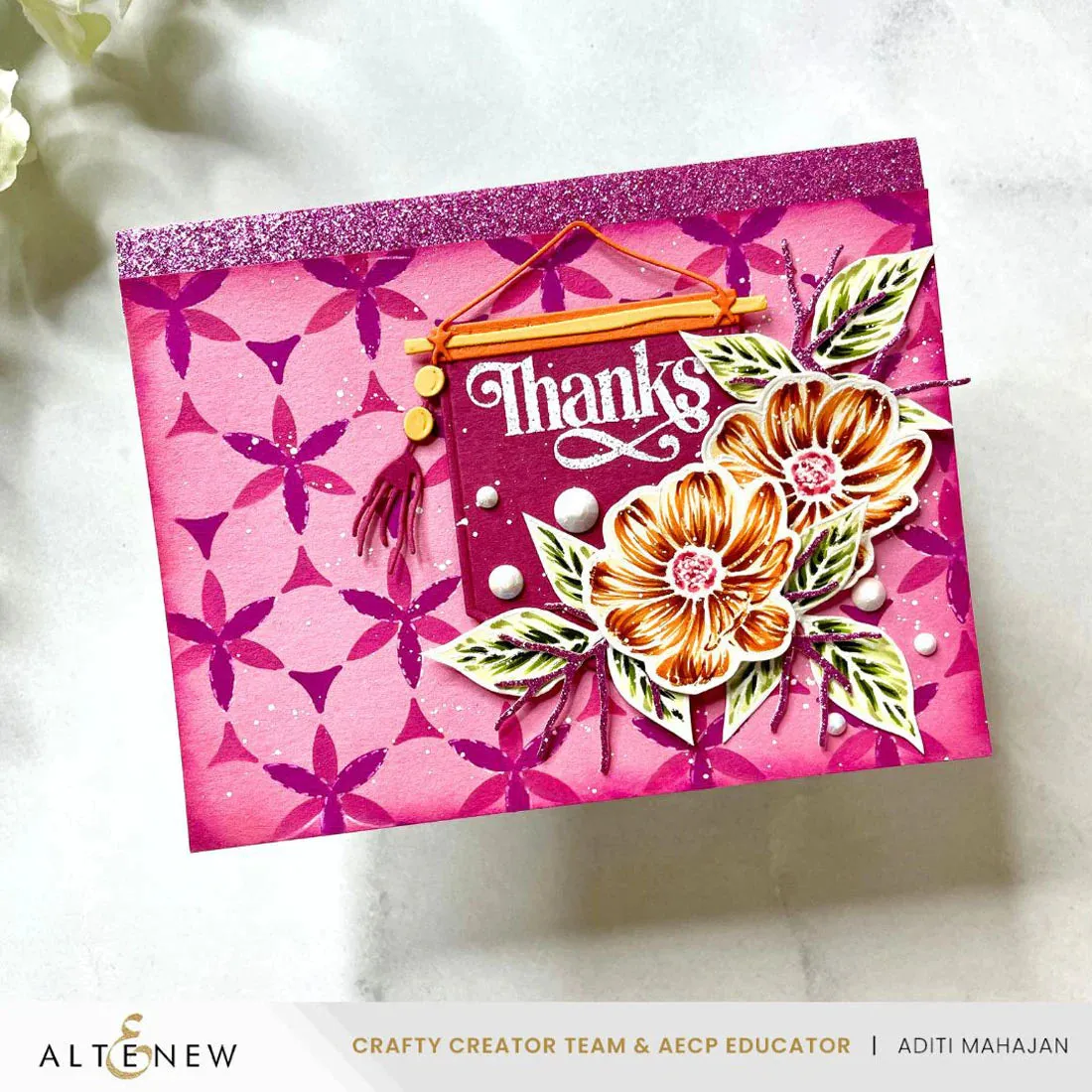 Altenew Floral Melody Builder Stencil