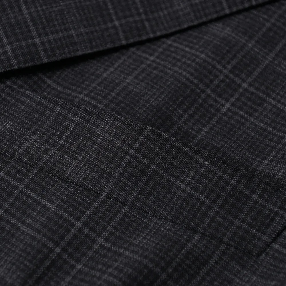 Belvest Charcoal Check Wool Suit