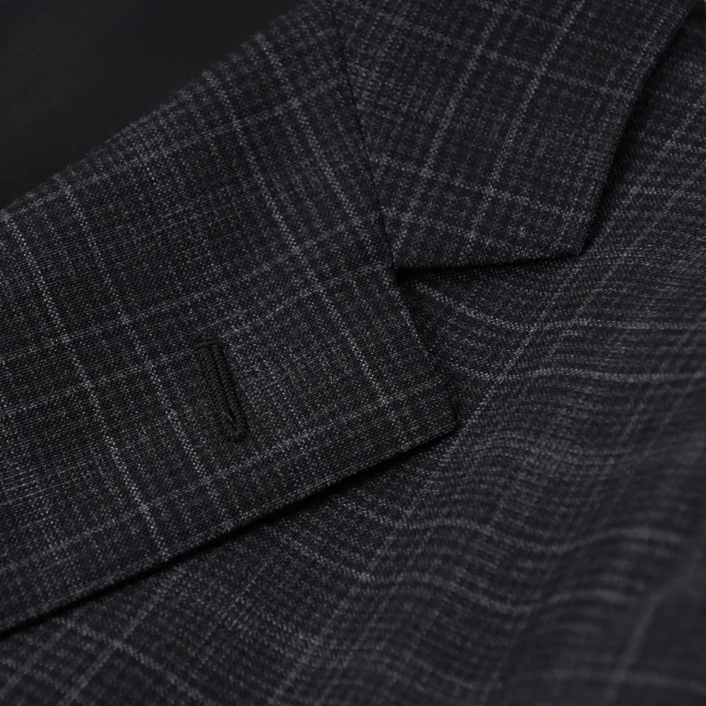 Belvest Charcoal Check Wool Suit