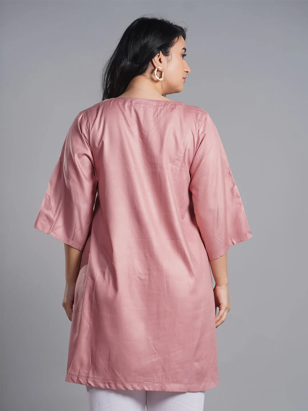 Blush Rayon Kurti - Pomona