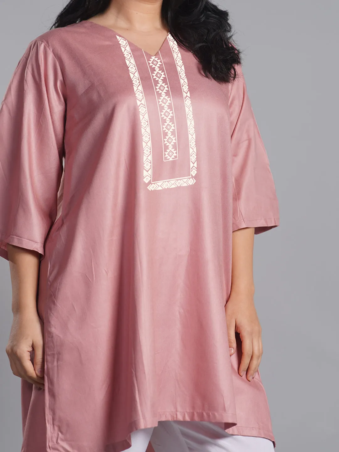 Blush Rayon Kurti - Pomona