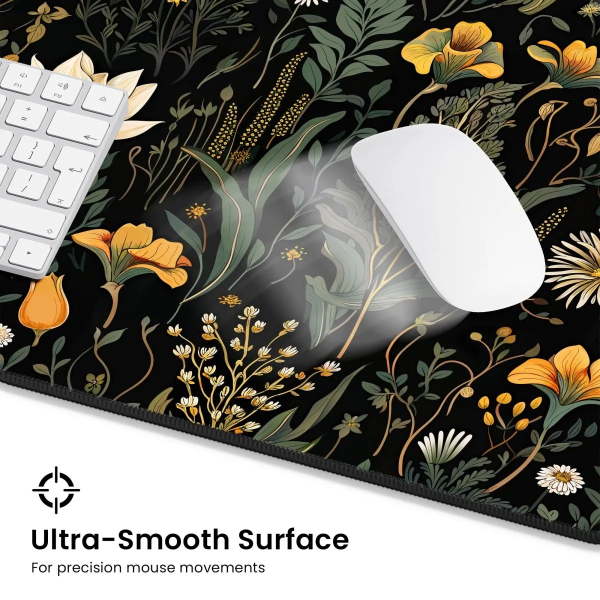 Botanical Floral Desk Mat – Large Nature-Inspired Mousepad for Office & Gaming