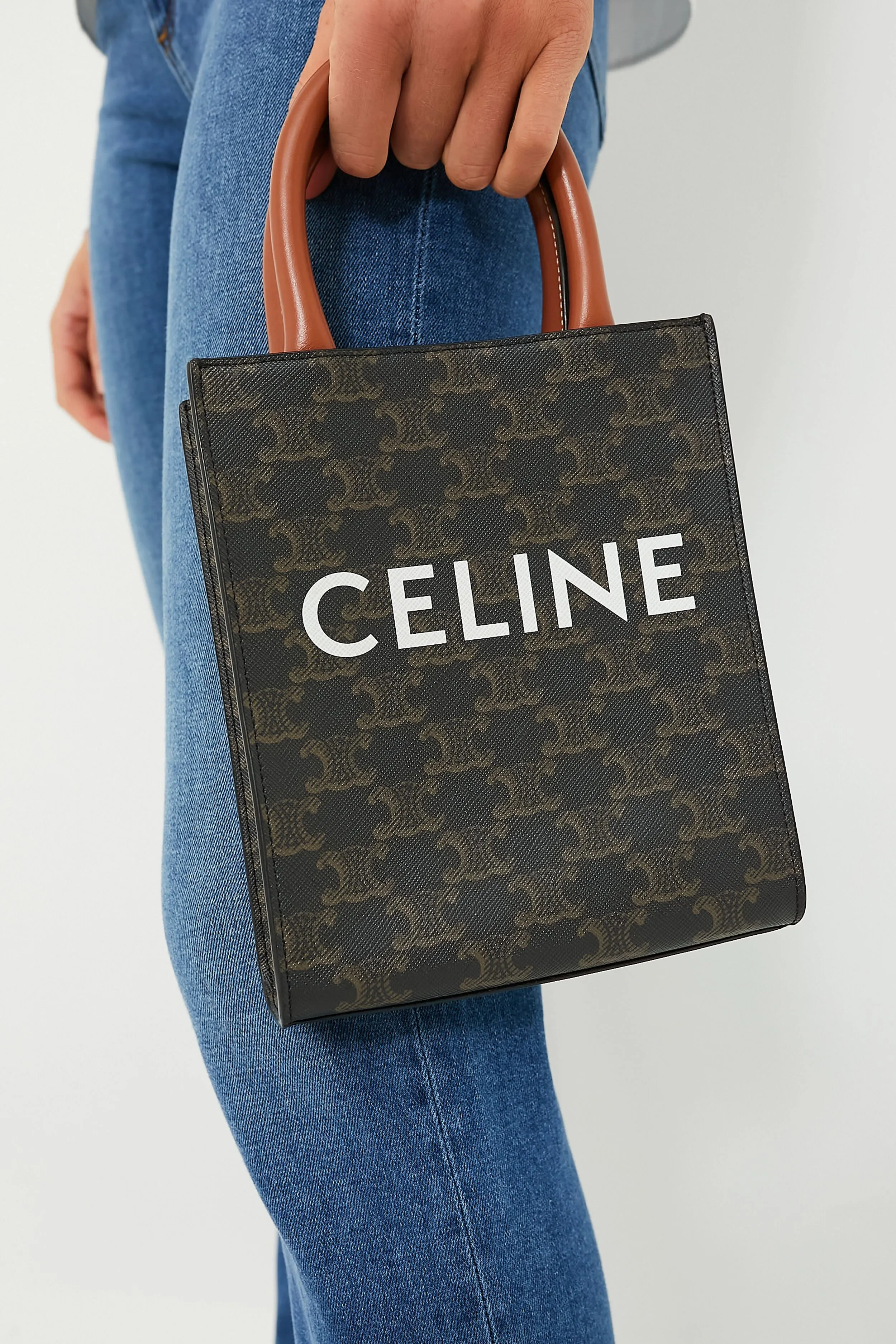 Celine Triomphe Mini Vertical Cabas Tote