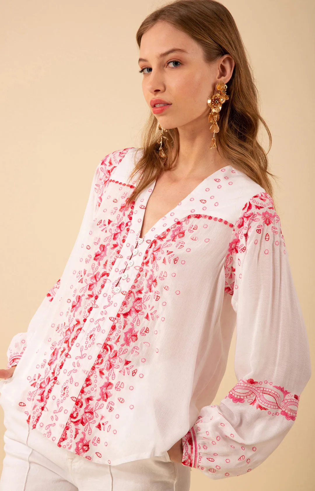 Cora Embroidered Top