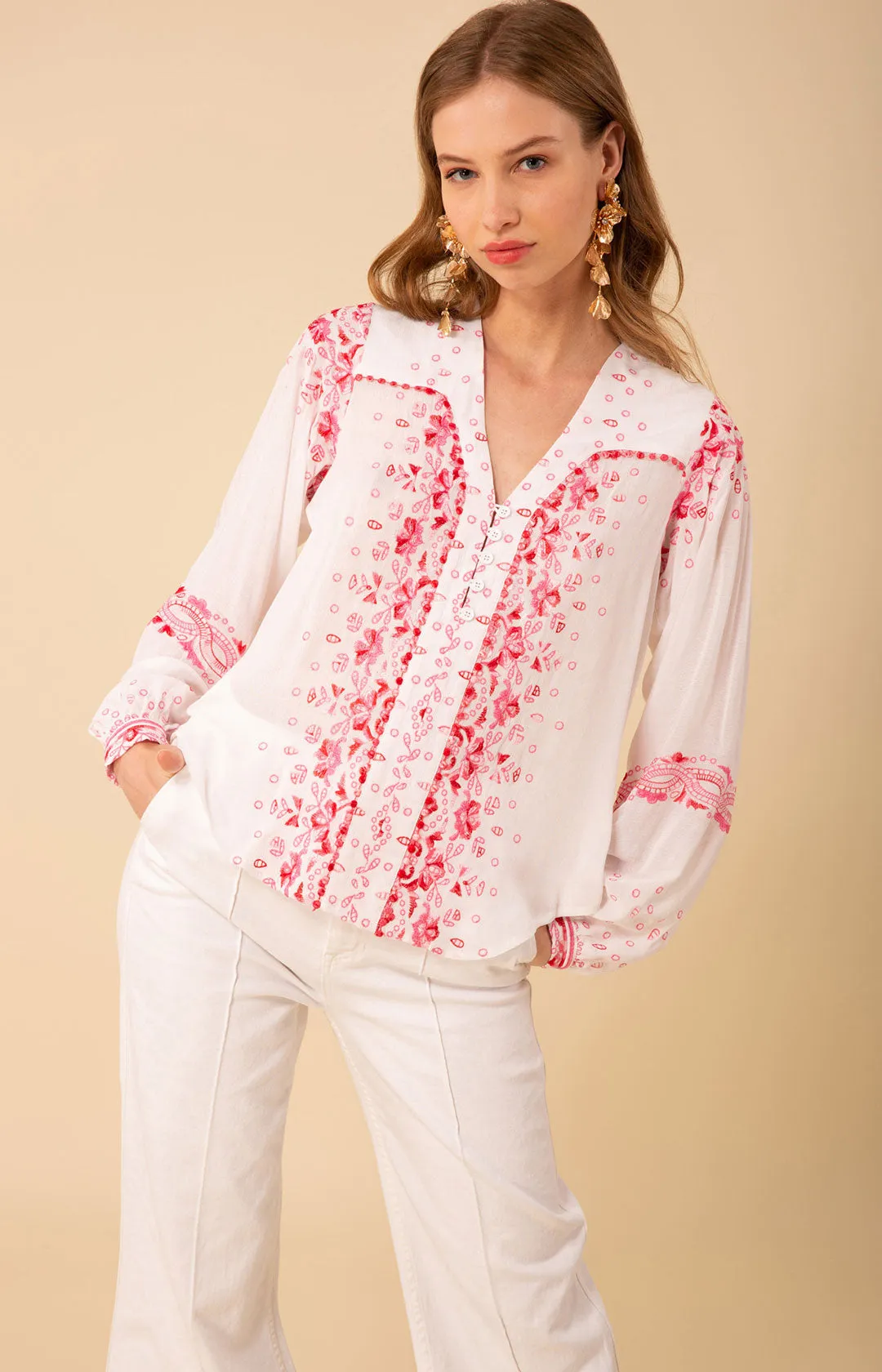 Cora Embroidered Top