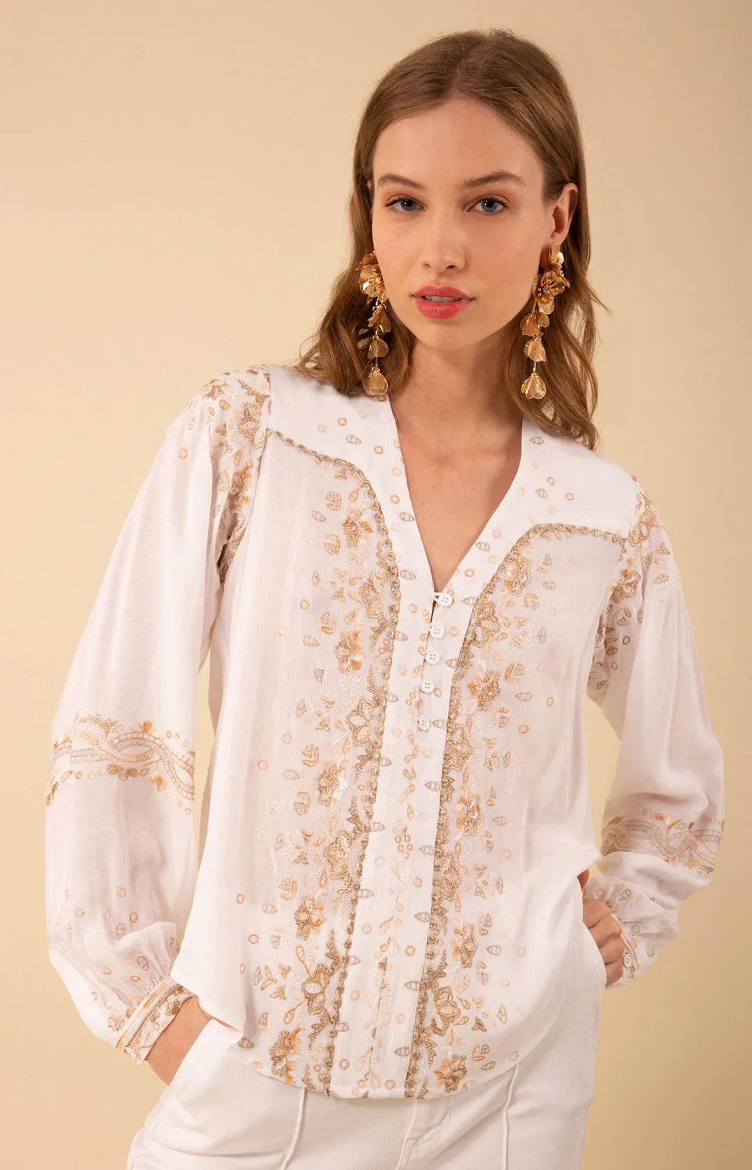 Cora Embroidered Top