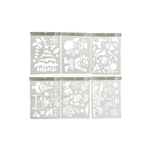 Decoris White Plastic Stencils (Choice of 6)