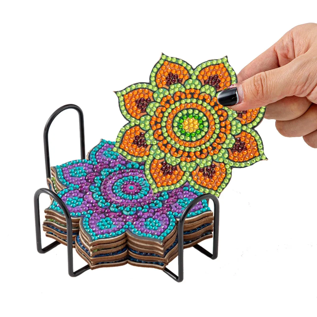 Diamond Painting Coaster Set Mandala 6pc/Sets