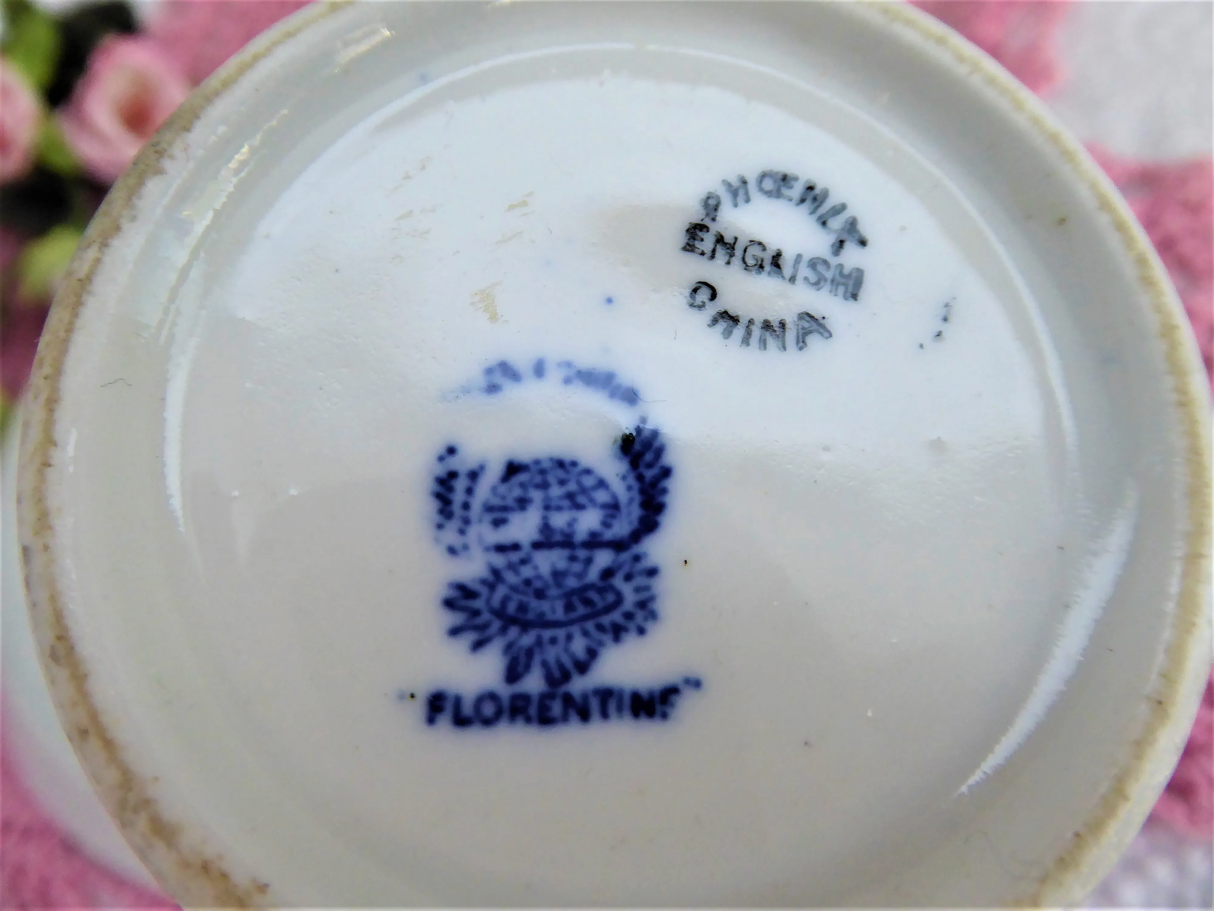 Edwardian Romantic Staffordshire Cup And Saucer Phoenix Florentine 1900 To 1915