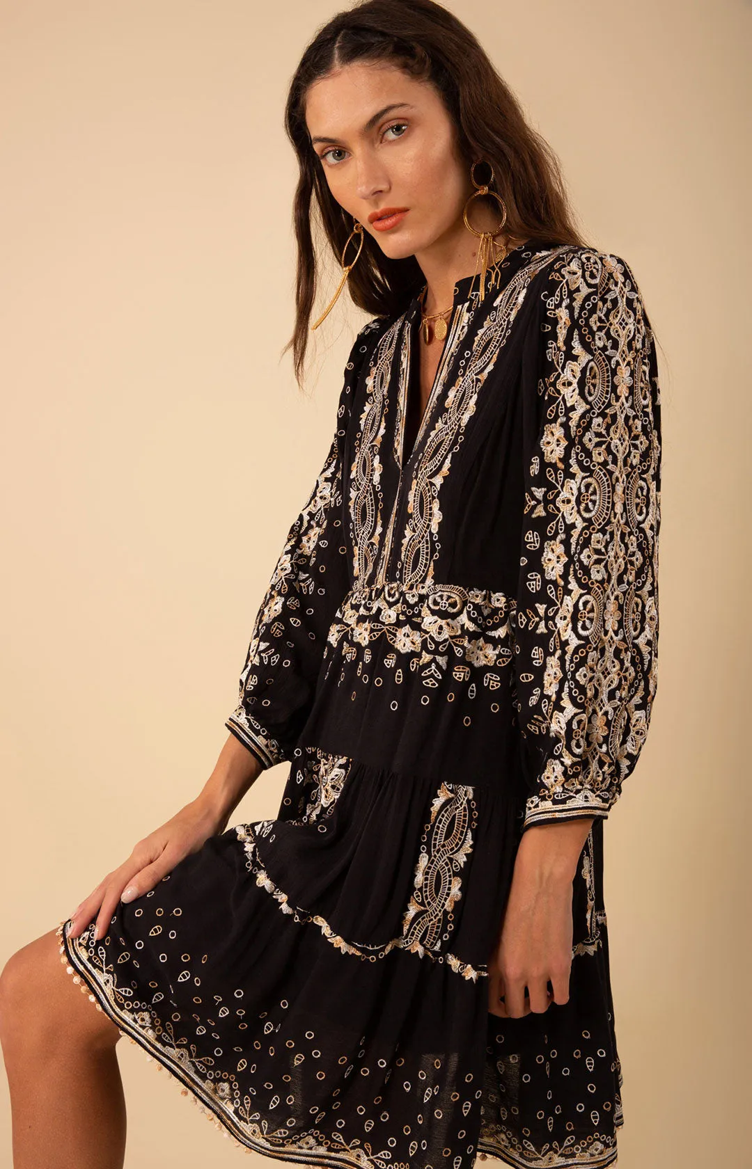 Emery Embroidered Dress