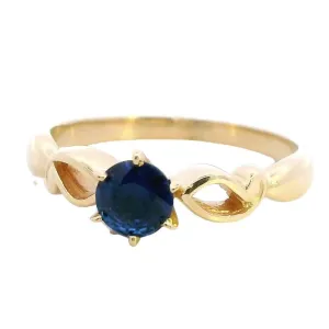 Enchanted 18ct Yellow Gold Single Stone Sapphire Ring - Deep Blue