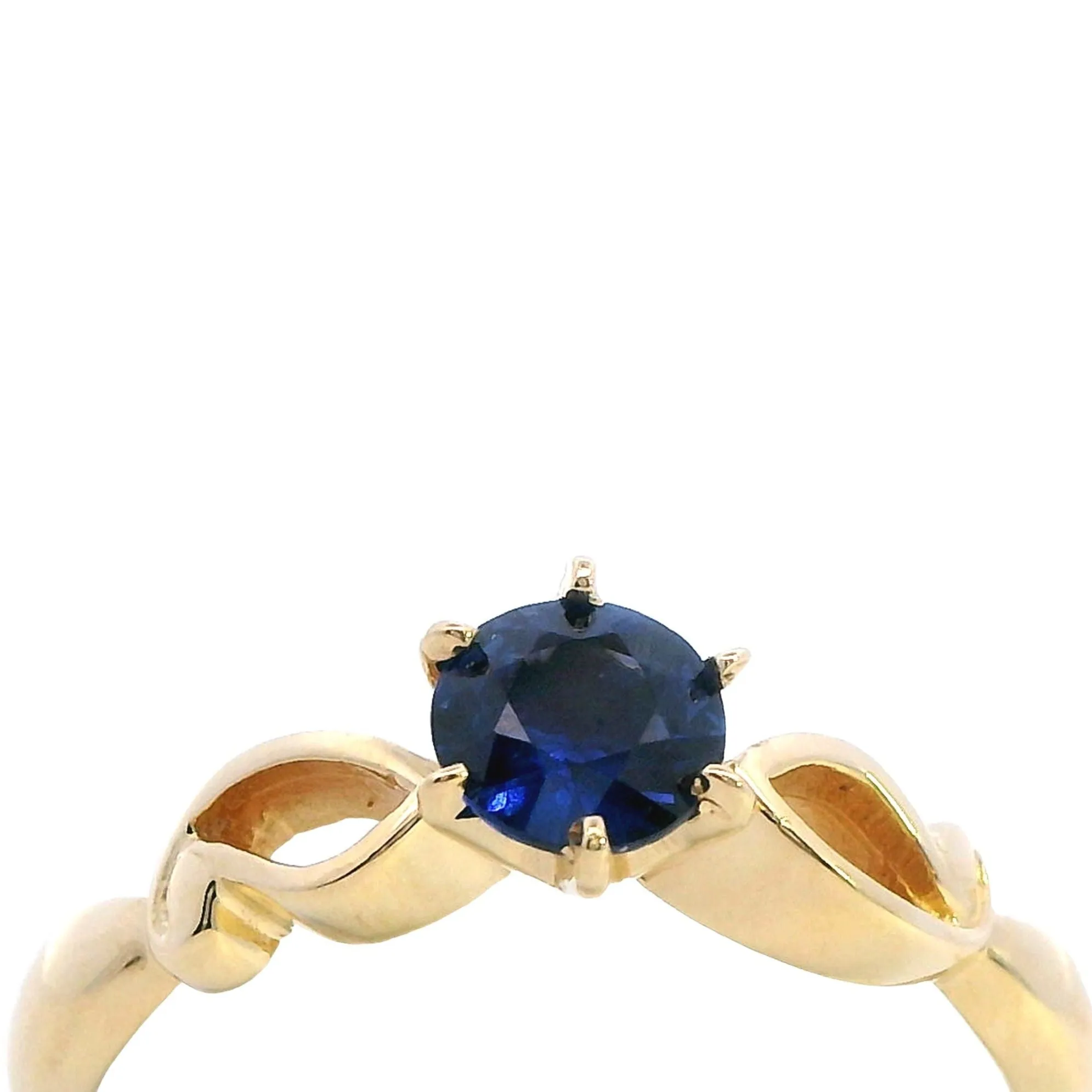 Enchanted 18ct Yellow Gold Single Stone Sapphire Ring - Deep Blue