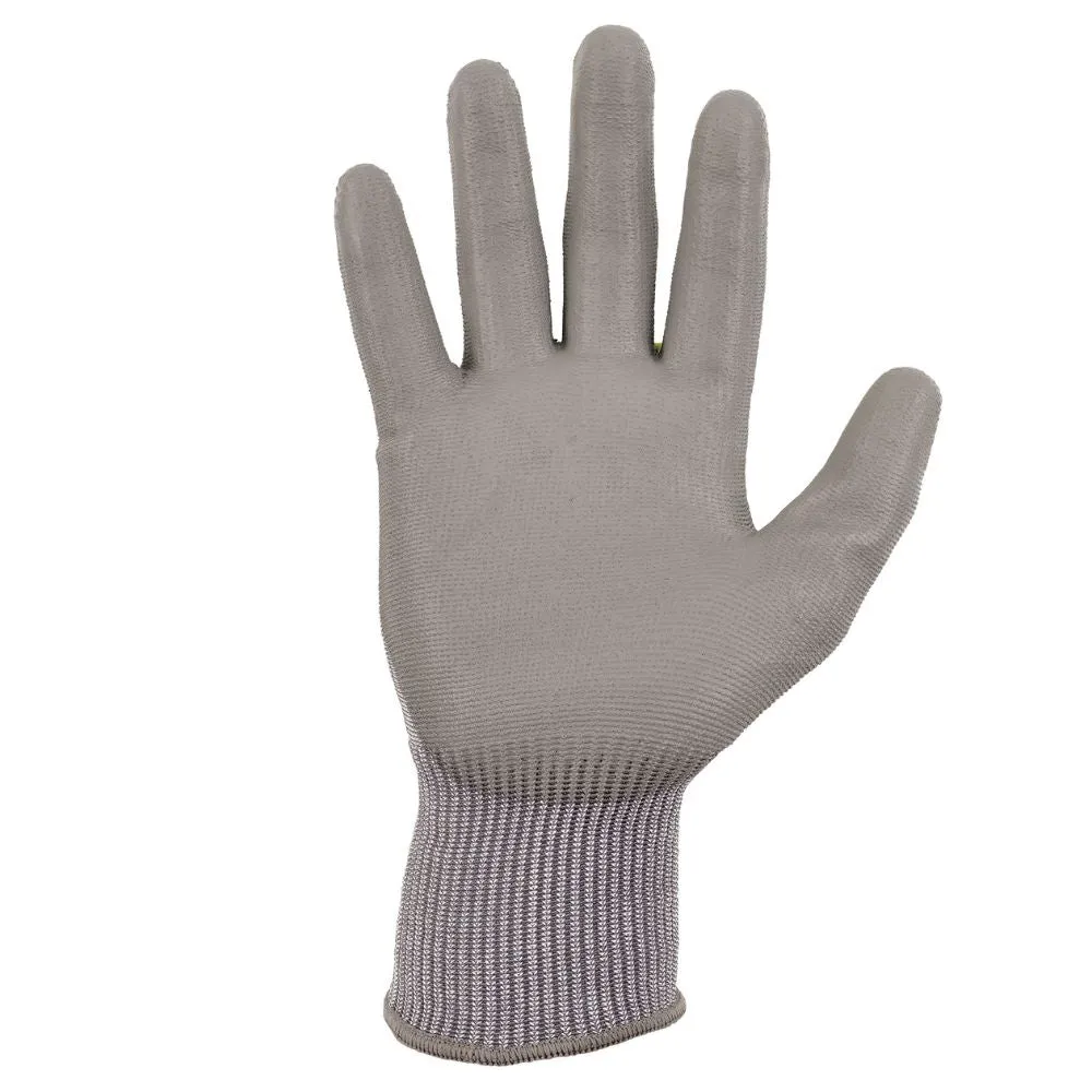 Ergodyne 10393 #7024 12-pair M Gray ANSI A2 PU Coated CR Gloves