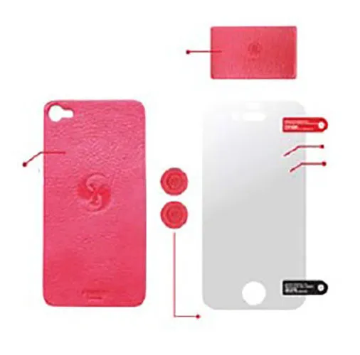 FENICE COLORLUX Screen and Body Protector for Apple iPhone 4/4S