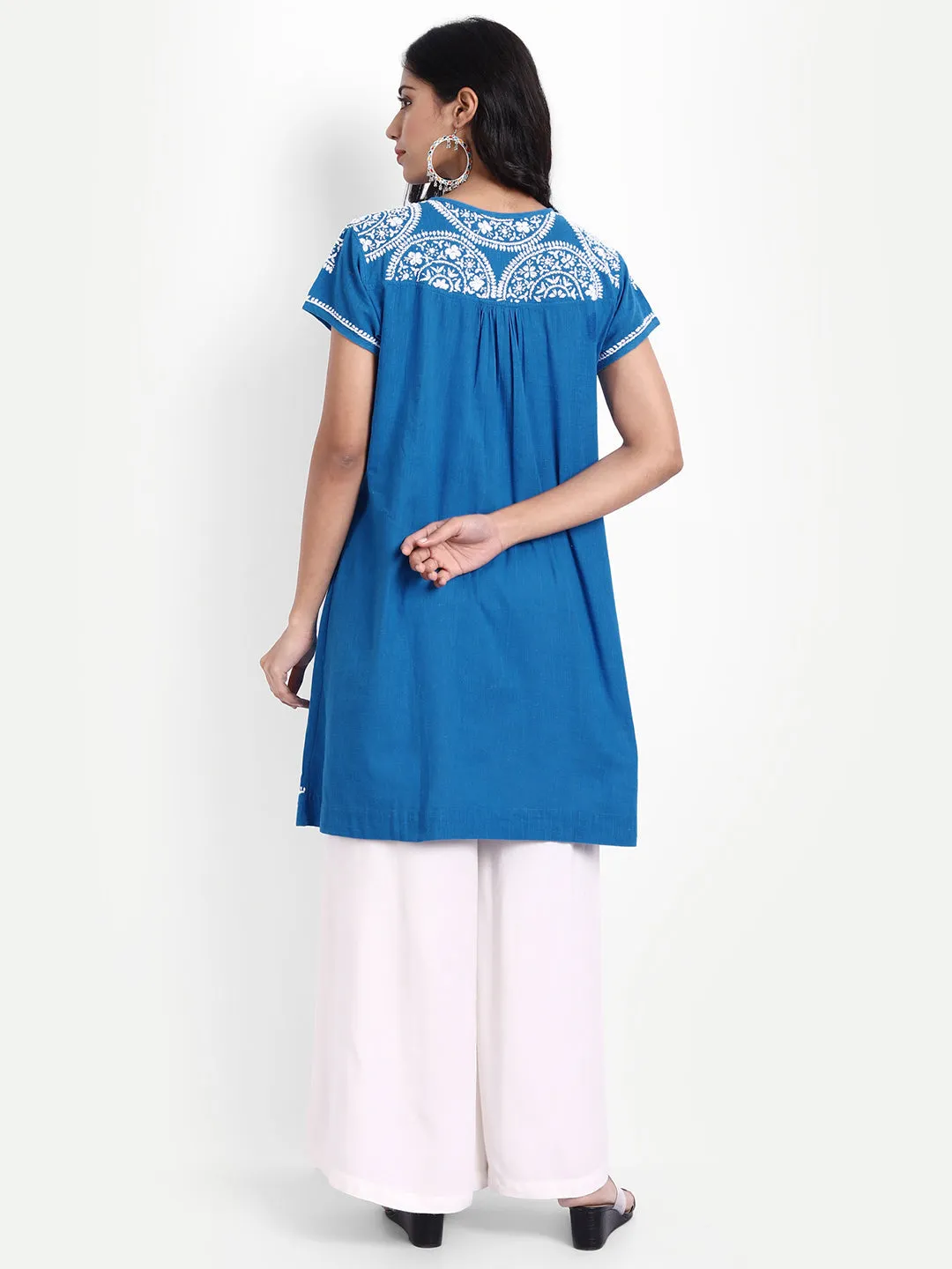 Hand Embroidery Chikankari Tunic for Women