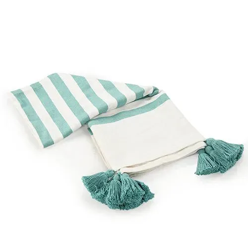 Harbor 80269AHW Aqua Haze/White Throw Blanket