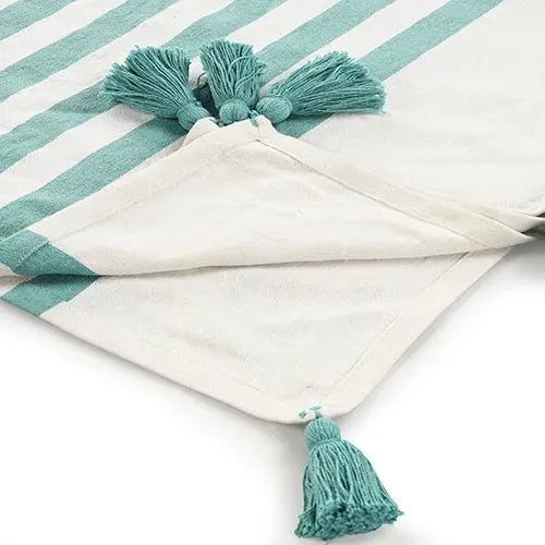 Harbor 80269AHW Aqua Haze/White Throw Blanket