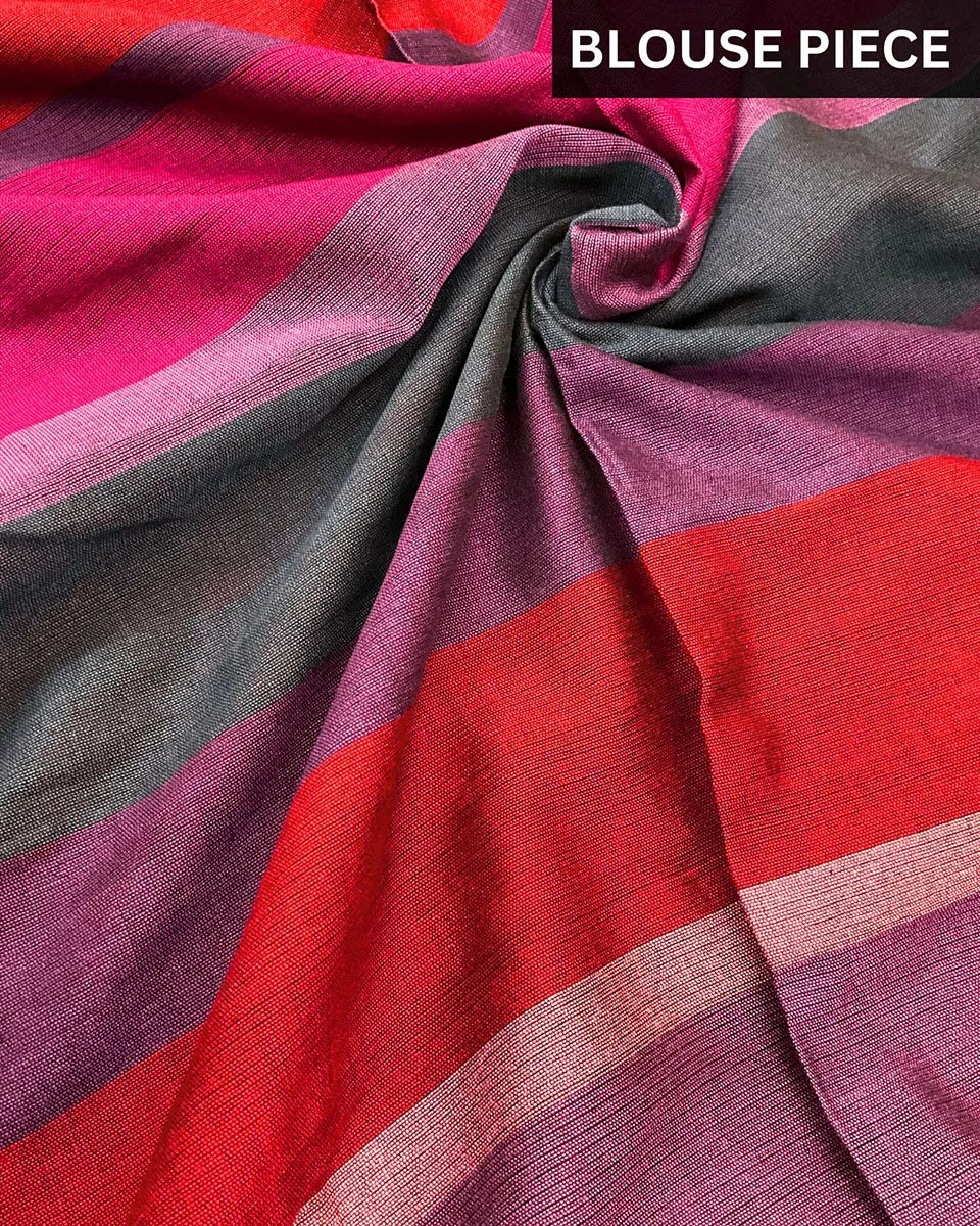 Kashish Handwoven Cotton Saree - Holi