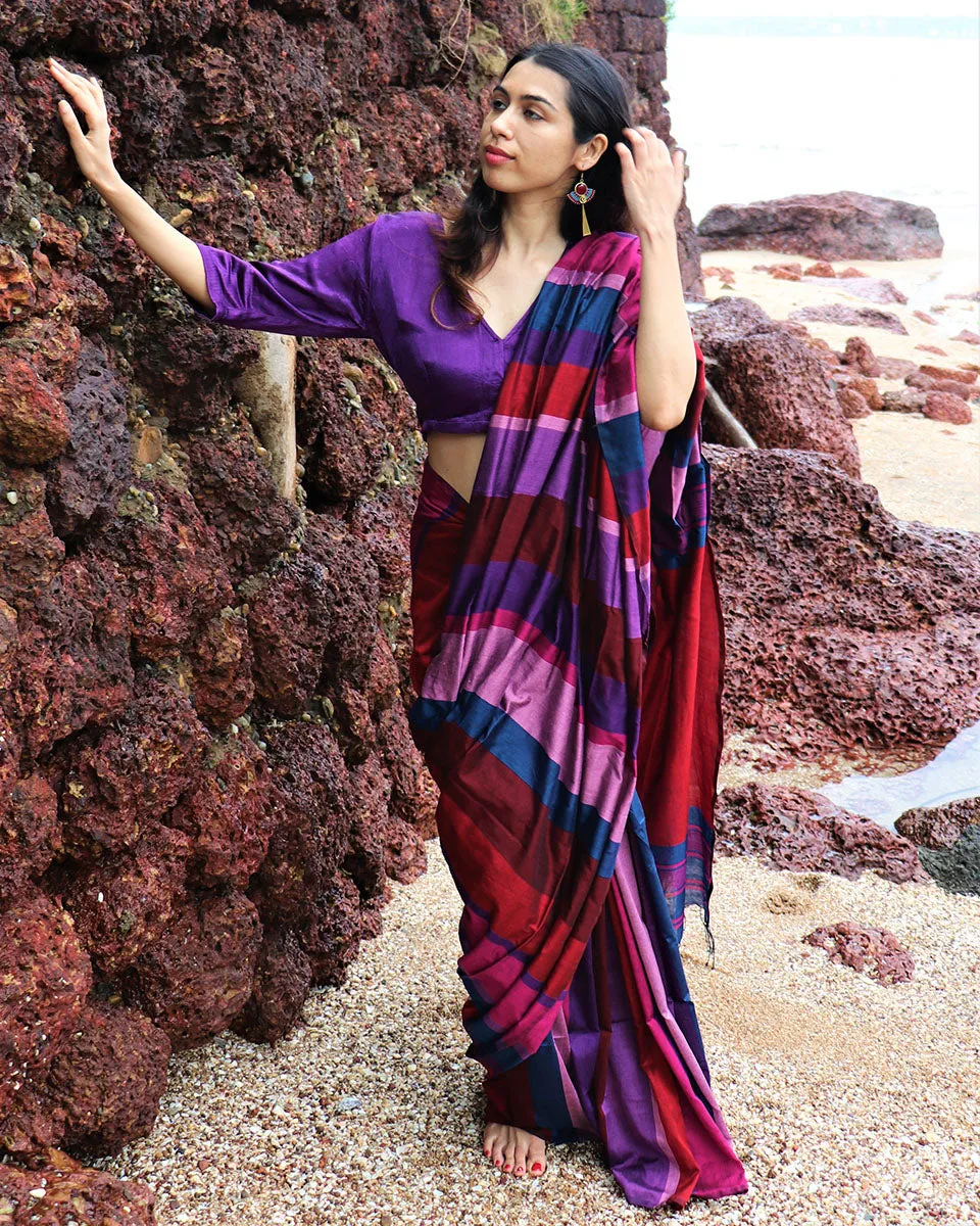 Kashish Handwoven Cotton Saree - Holi