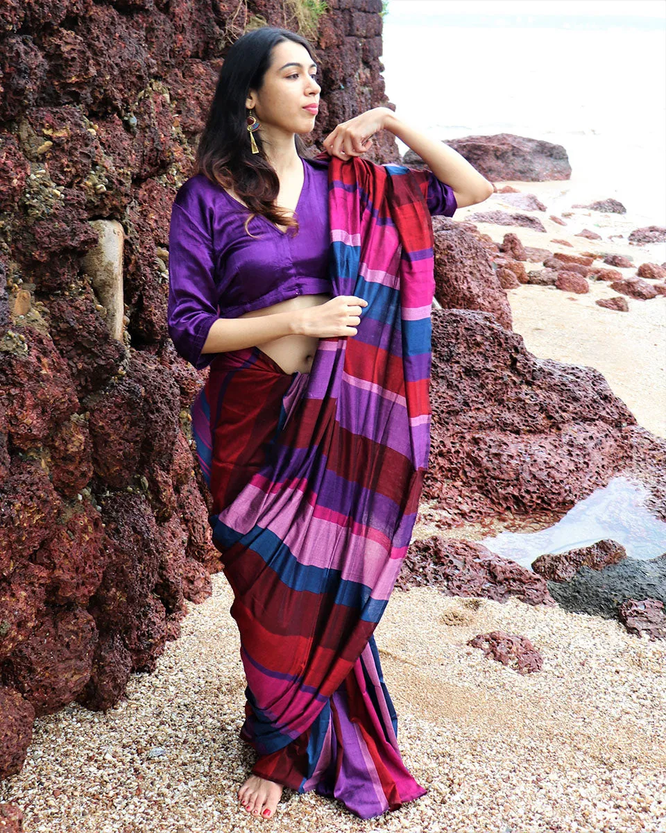 Kashish Handwoven Cotton Saree - Holi