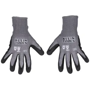 Klein 60586 Knit Dipped Gloves, Cut Level A2, Touchscreen, X-Large, 2-Pair