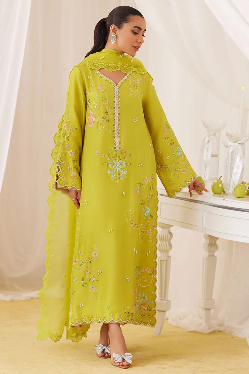 Lea Fall'24 - Marija Kiwi Green Embroidered Shirt And Dupatta