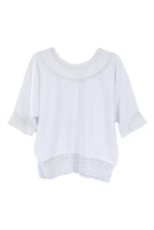 Leonore Guatemalan Blouse - White