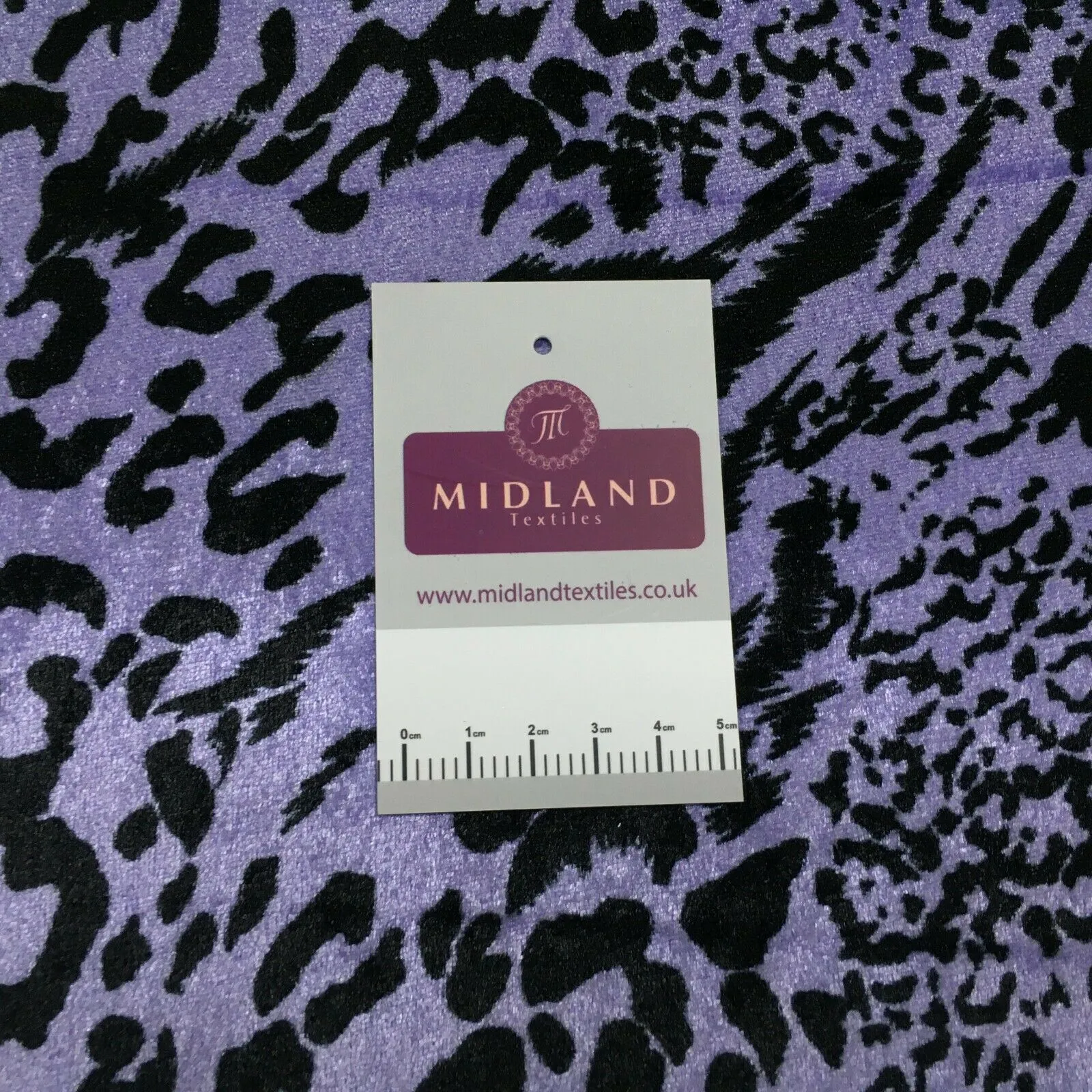 Lilac velvet velour animal print Fabric M1400-12 Mtex