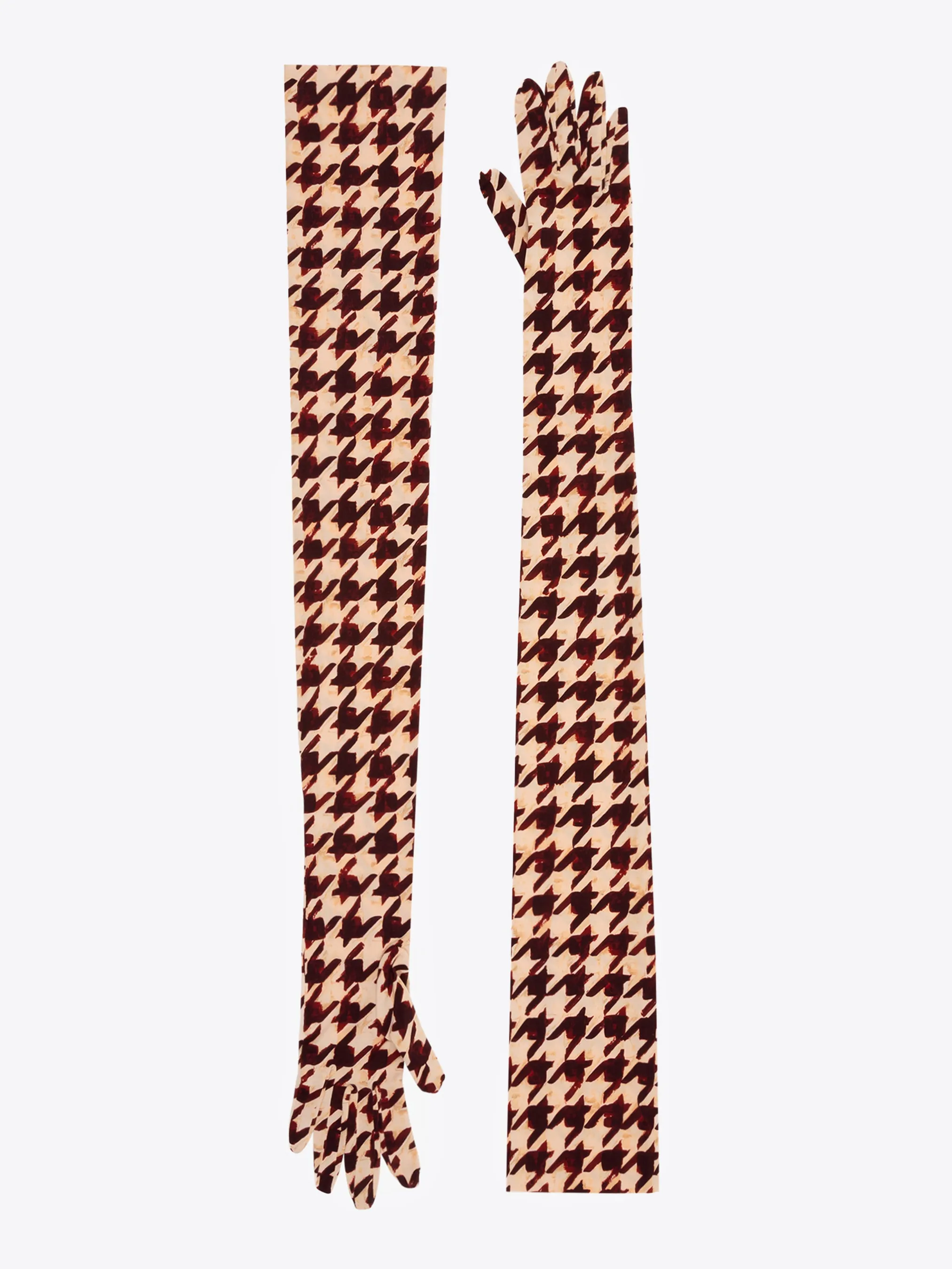 Long printed gloves