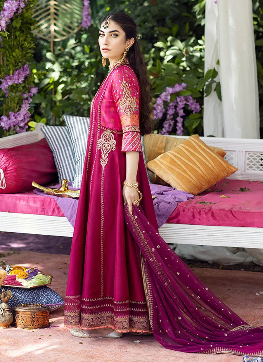 Luxury Pret - Zareen Fuchsia Kalidaar And Dupatta