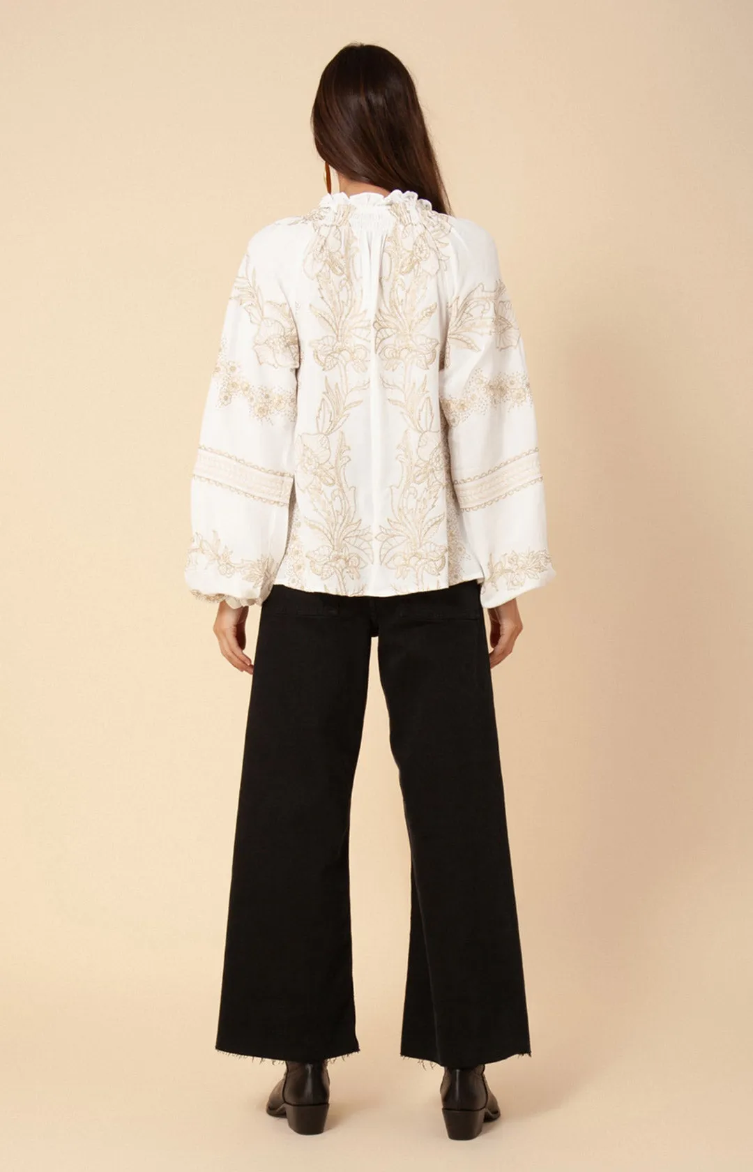 Mahina Embroidered Top