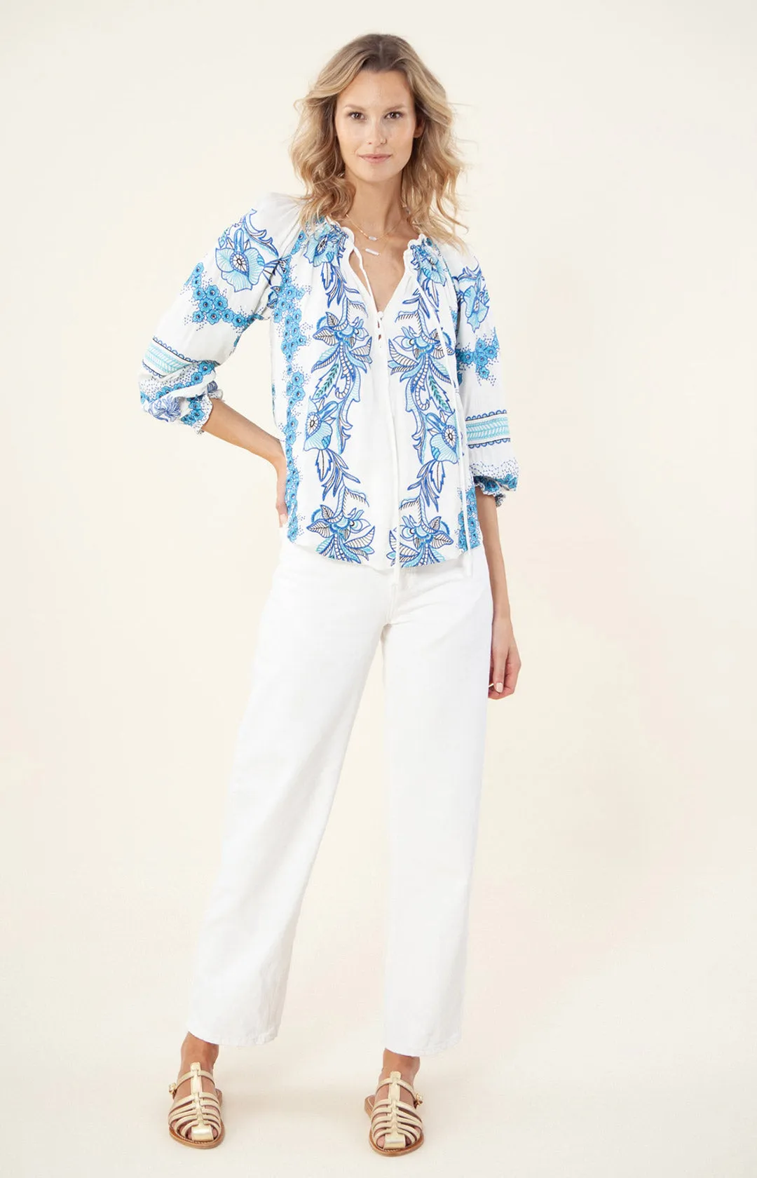 Mahina Embroidered Top