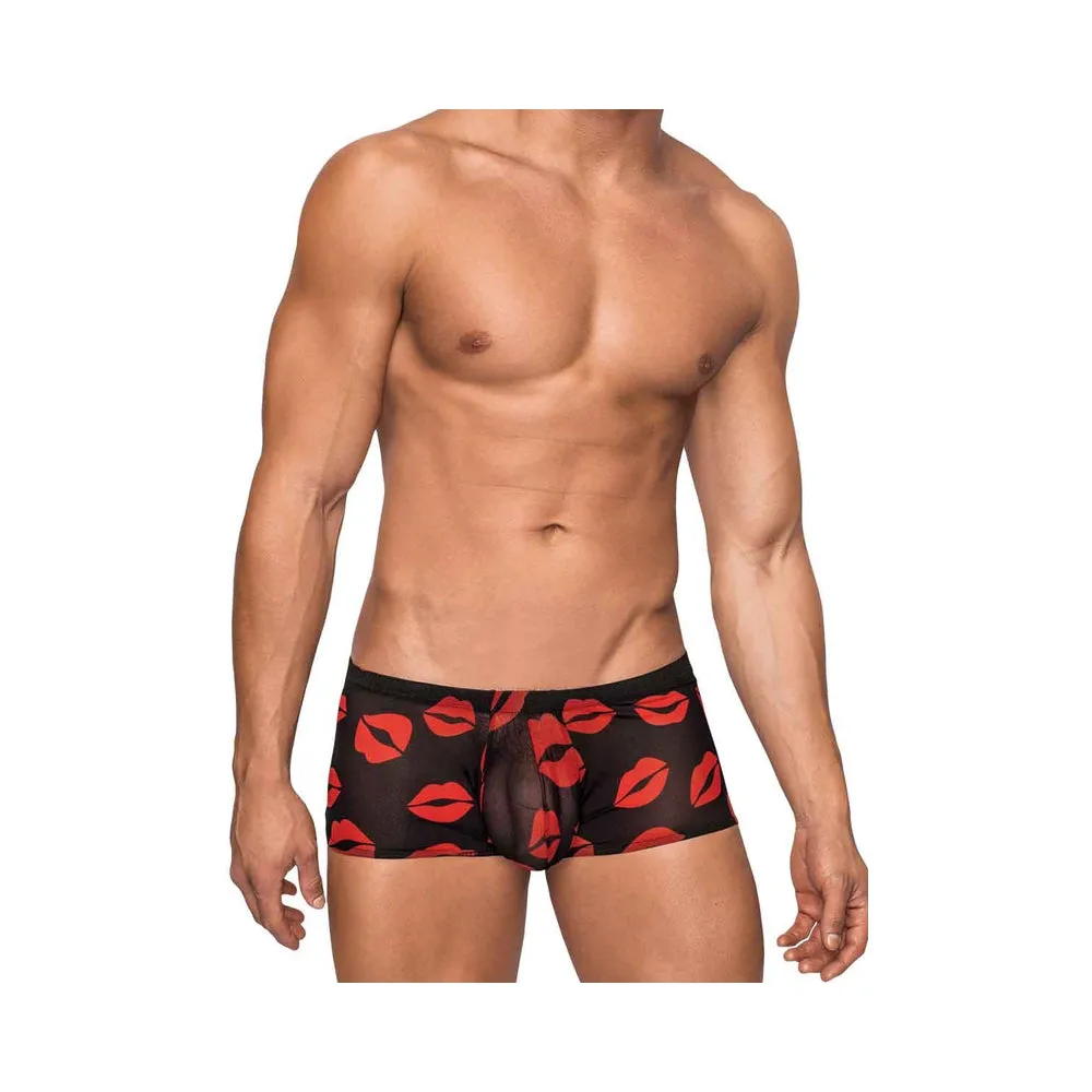 Male Power Kiss Me Mini Short Sheer Lips Xl