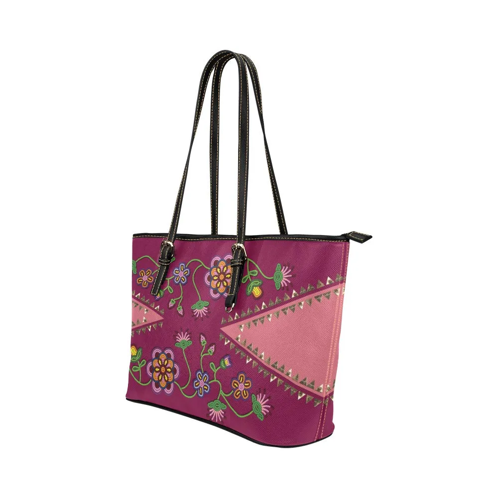 Metis Maroon Leather Tote