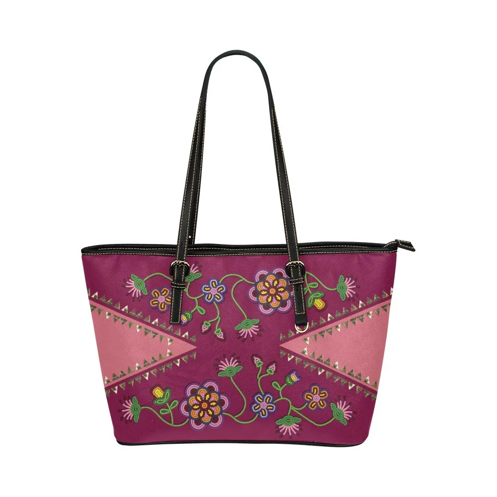 Metis Maroon Leather Tote