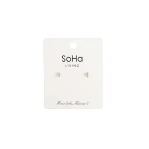 Mini Cone Shell Stud, Silver