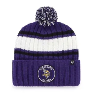 Minnesota Vikings '47 Brand Purple Plateau Cuff Knit w/ Pom