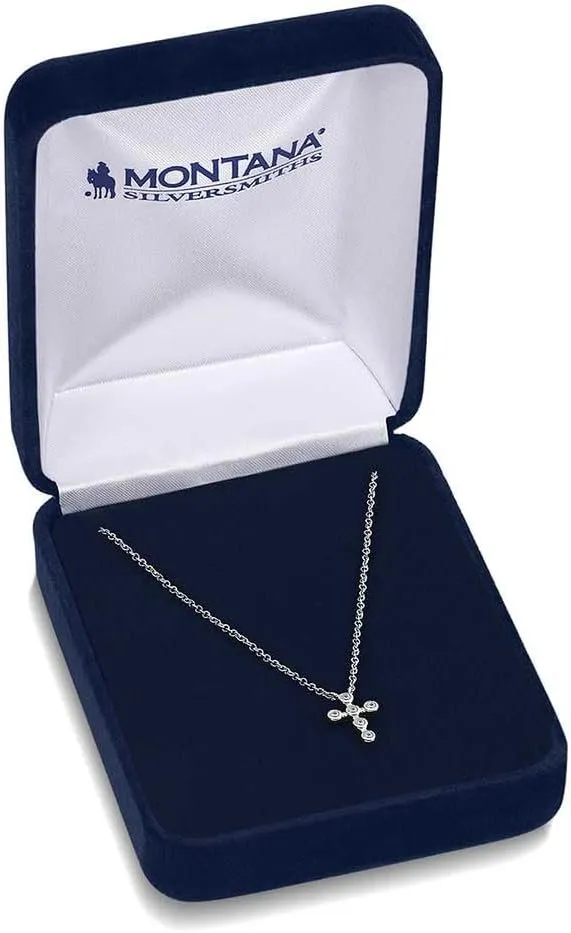 Montana Silversmiths Simple Belief Crystal Cross Christian Faith 19" Necklace