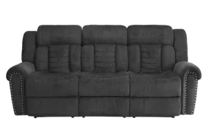 Nutmeg Double Reclining Sofa in Charcoal Gray 9901CC-3