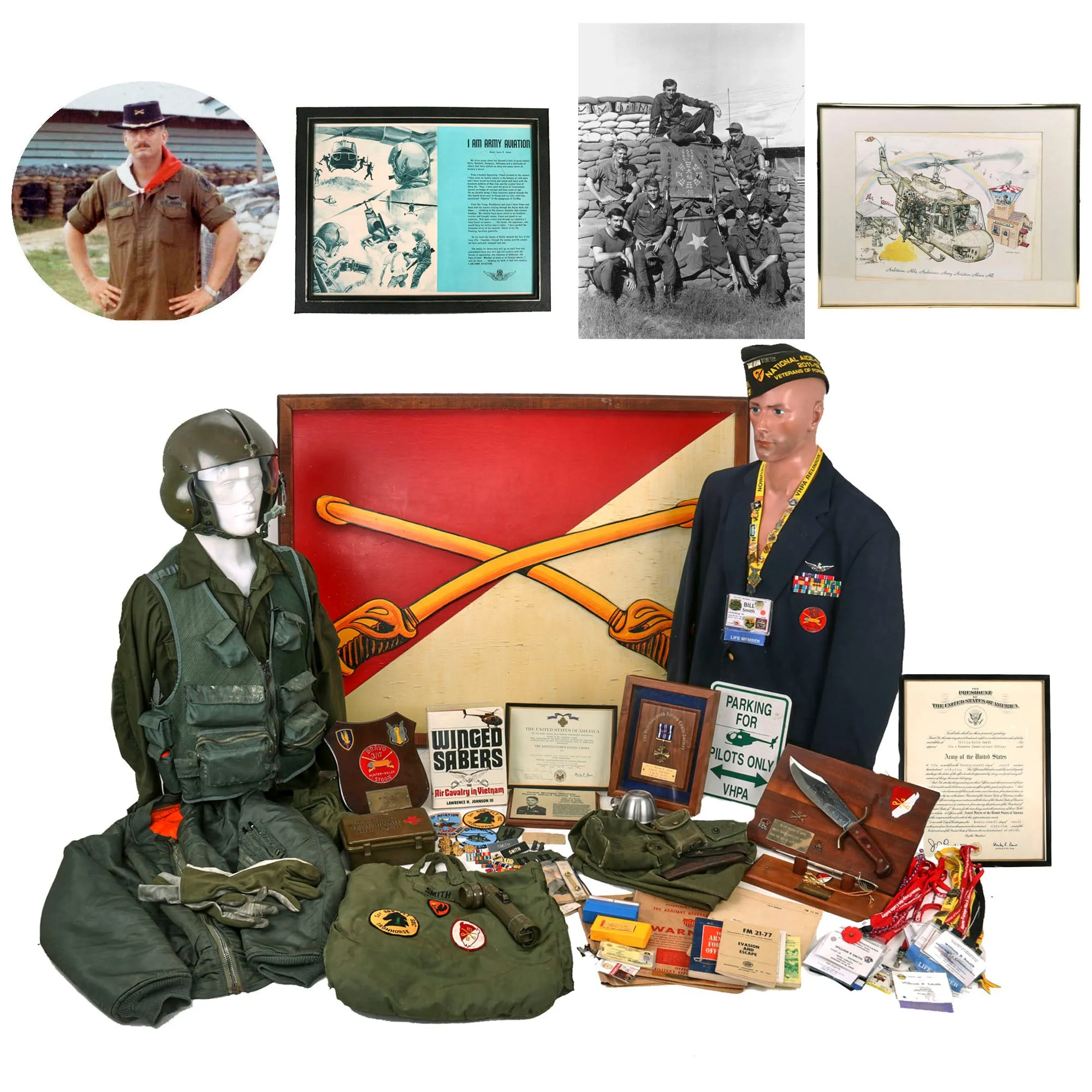 Original U.S. Vietnam War 3/17th Cavalry Hunter-Killer Team - Stogie- OH-6 Loach Scout Helicopter Pilot Extensive Grouping to D.F.C. Recipient