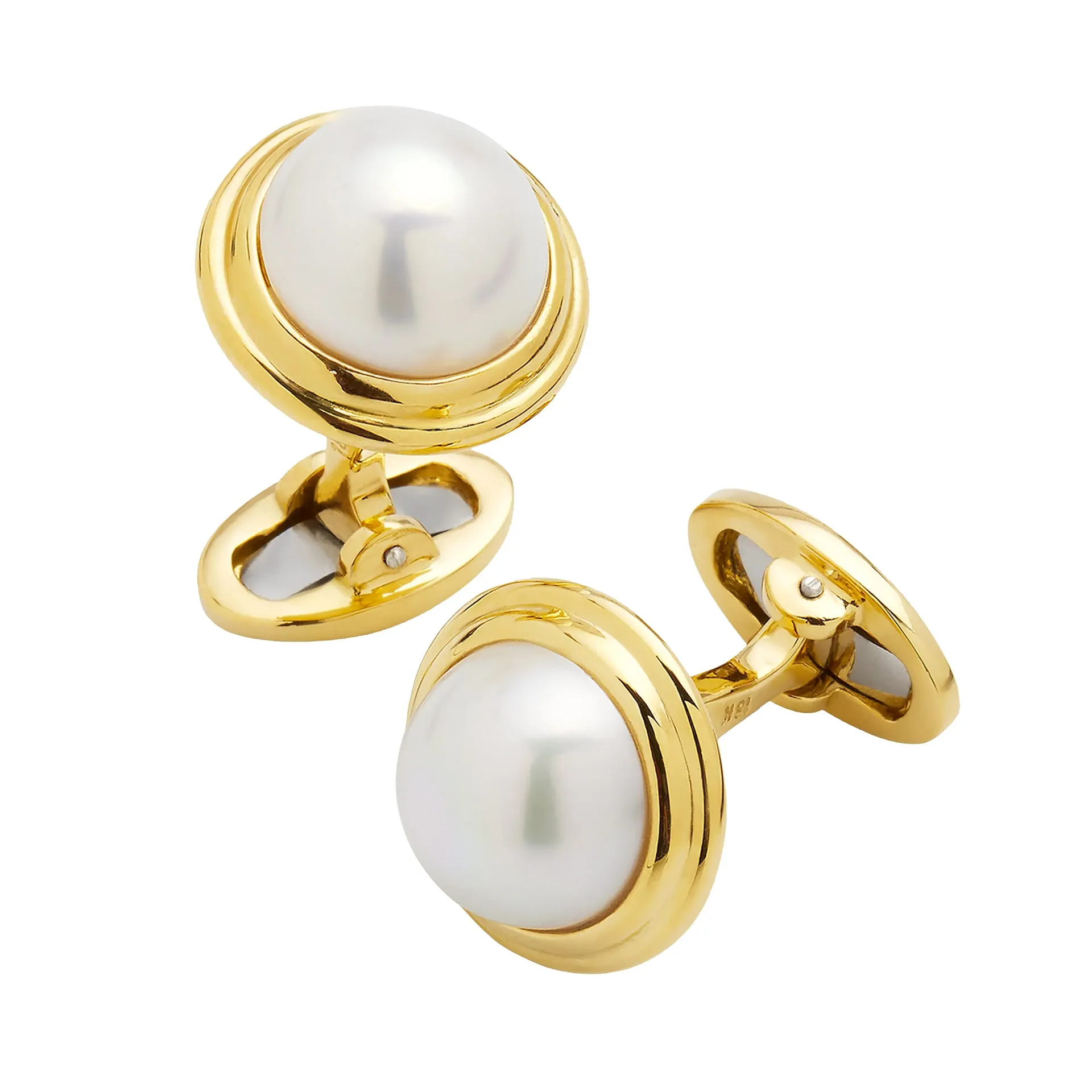 Pearl 18K Gold Cufflinks