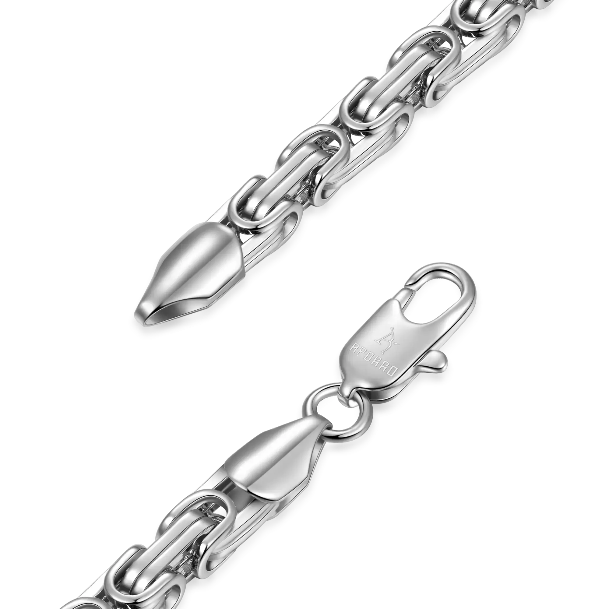 Prism Link Chain - White Gold