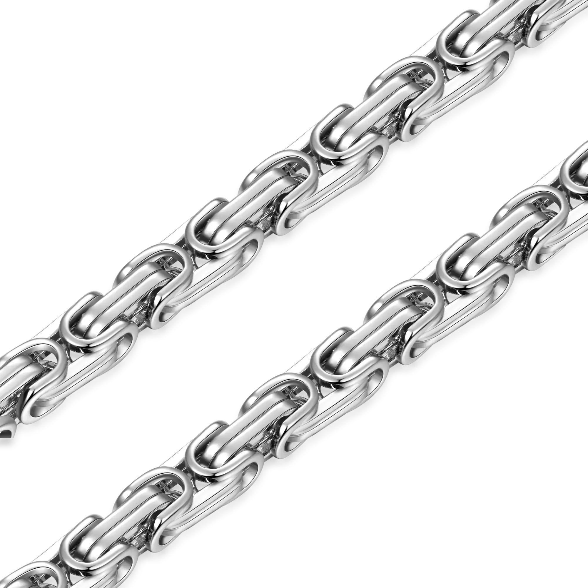 Prism Link Chain - White Gold